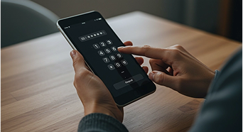 Pessoa digitando no celular