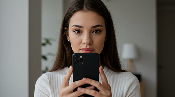 Pessoa fazendo reconhecimento facial