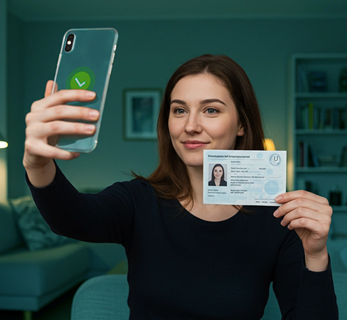 Mulher fazendo autenticação